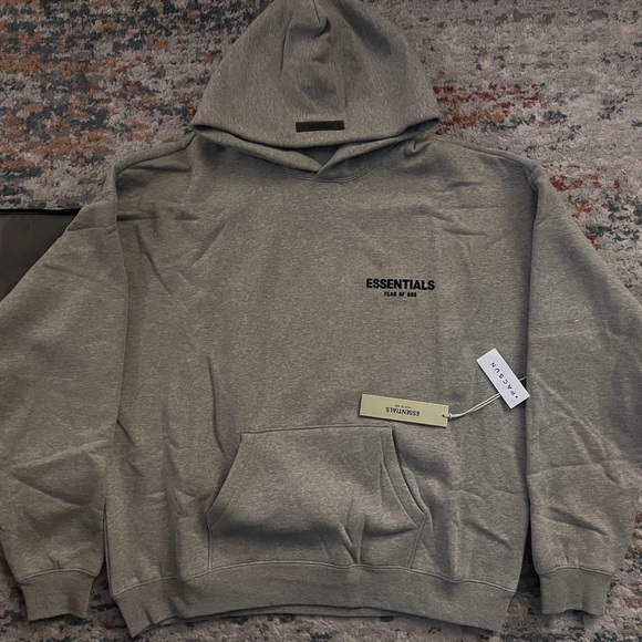 Fear of God Essentials Dark Oat Gray Hoodie - Picture 6 of 8